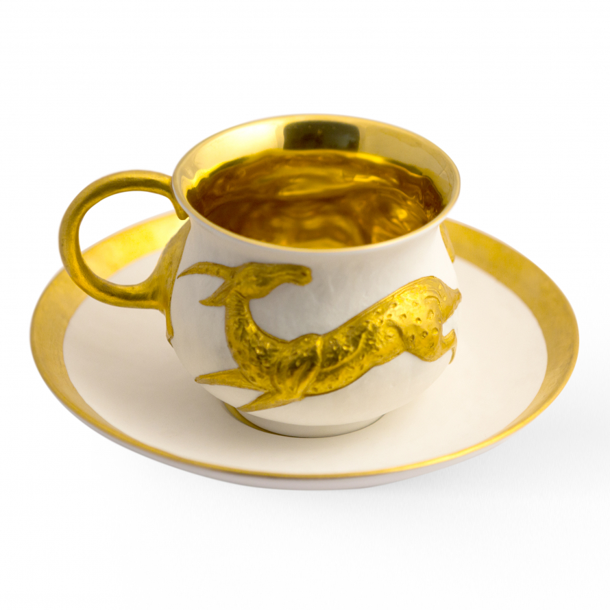 Чайная пара золотая